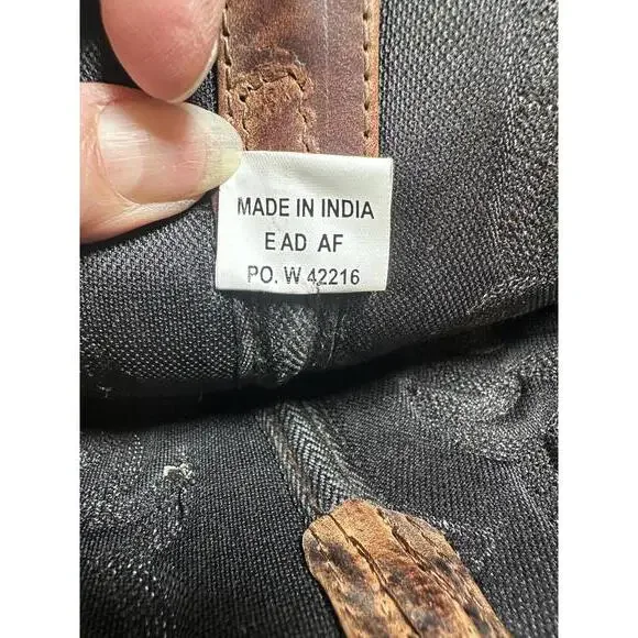 Laredo Men’s 10D Brown Leather Western Cowboy Boots Square Toe Rodeo Work